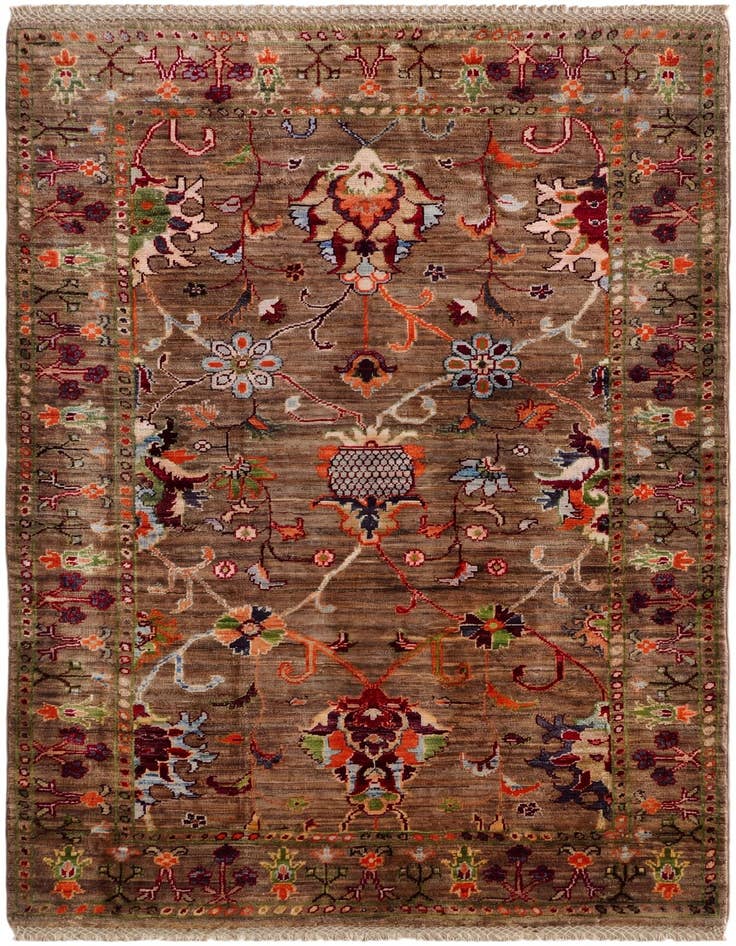 Detail image of 3' 6 x 5' Hand Knotted Ariana Ziegler Rug