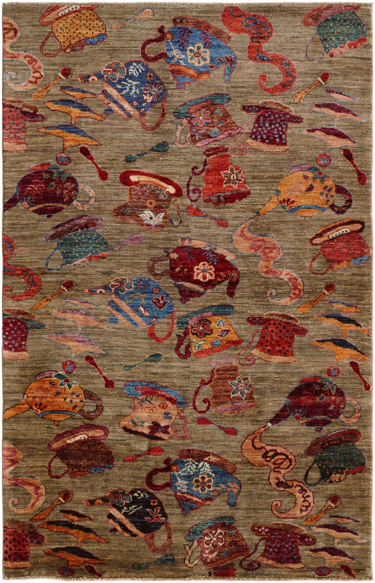 3' 11 x 6' 1 Hand Knotted Ariana Ziegler Rug