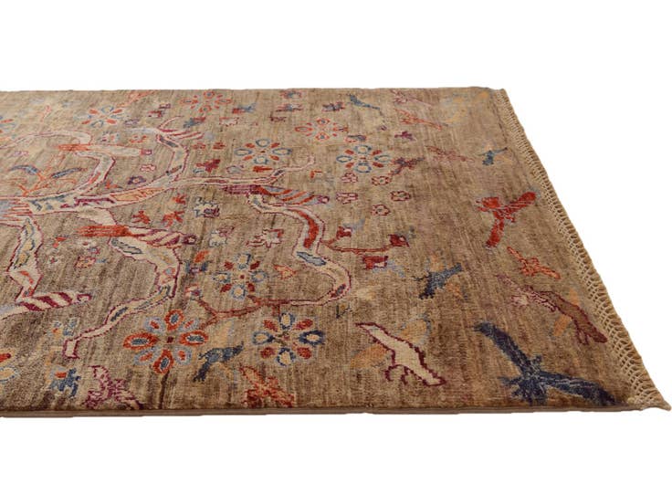 Detail image of 3' 5 x 4' 11 Hand Knotted Ariana Ziegler Rug