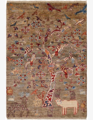 3' 5 x 4' 11 Hand Knotted Ariana Ziegler Rug
