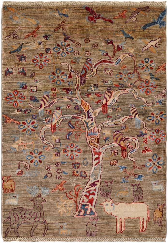 3' 5 x 4' 11 Hand Knotted Ariana Ziegler Rug