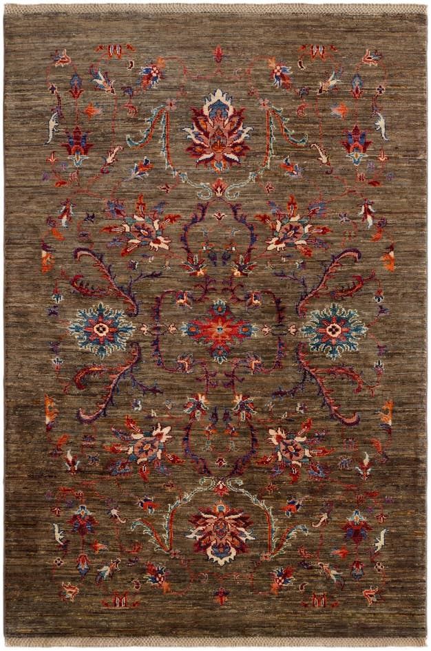 Detail image of 4' x 6' Hand Knotted Ariana Ziegler Rug