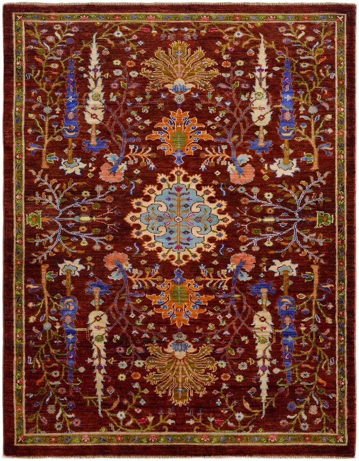 Detail image of 4' 1 x 6' 1 Hand Knotted Ariana Ziegler Rug