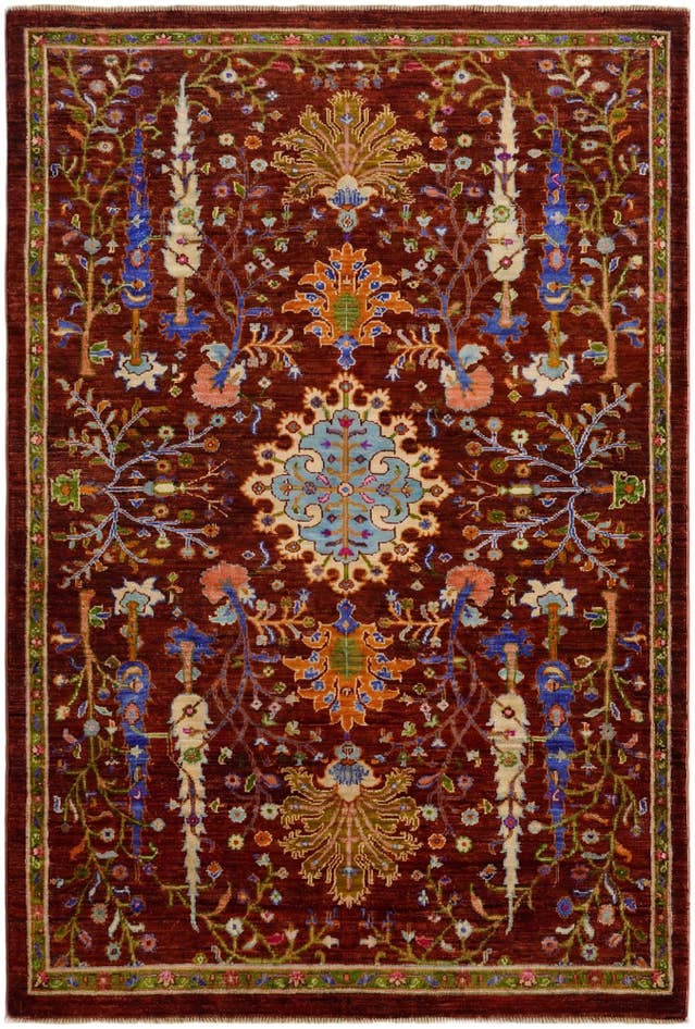 Detail image of 4' 1 x 6' 1 Hand Knotted Ariana Ziegler Rug