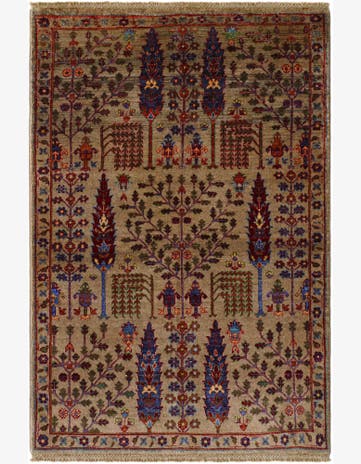 3' 5 x 5' 1 Hand Knotted Ariana Ziegler Rug