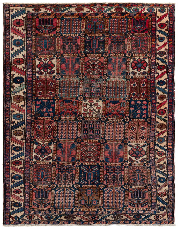 Detail image of 6' 10 x 10' 1 Hand Knotted Bachtiar Persian Wool Rug