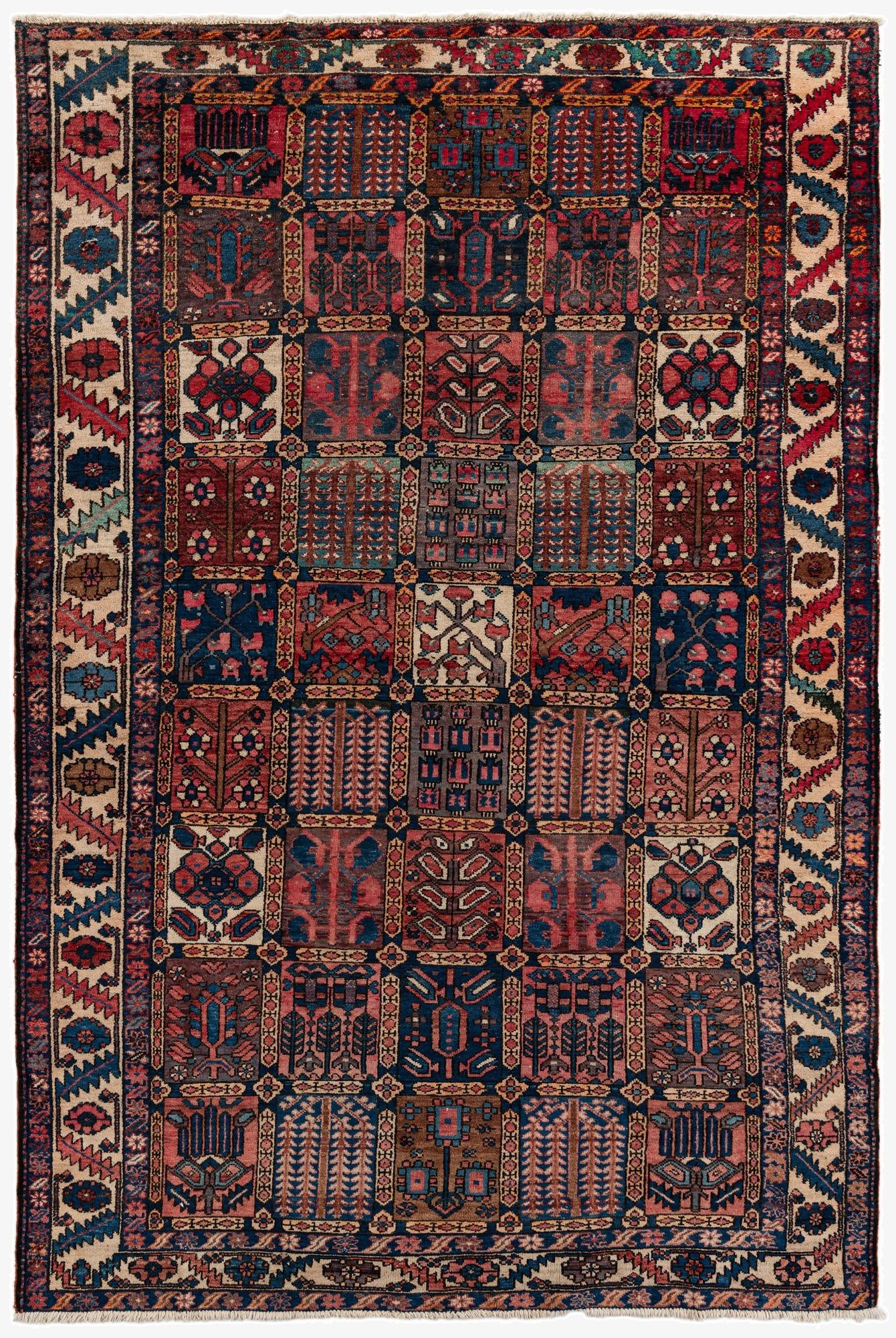 6' 10 x 10' 1  Hand Knotted Bachtiar Persian Wool Rug