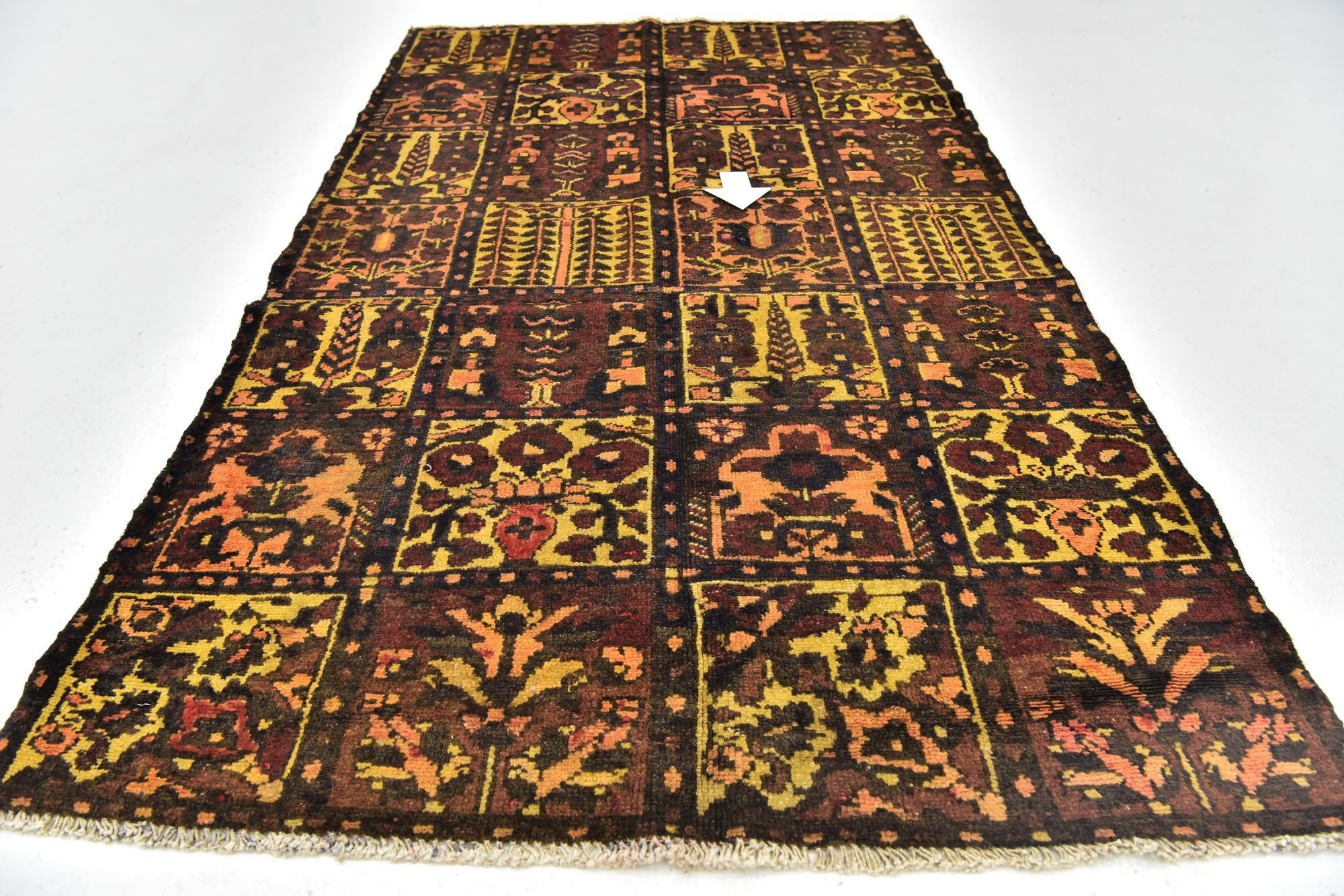 3' 8 x 6' 6 Hand Knotted Bakhtiar Persian Wool Rug