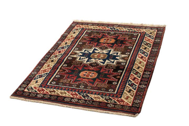 4' x 5' 5 Hand Knotted Balouch Oriental Wool Rug