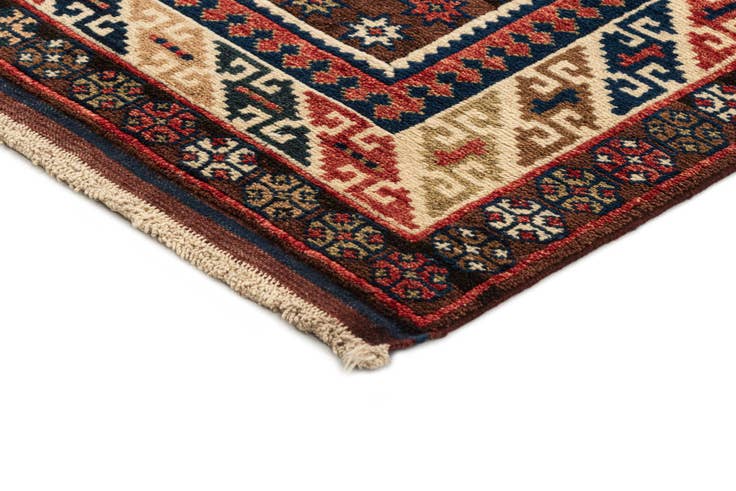 Detail image of 4' x 5' 5 Hand Knotted Balouch Oriental Wool Rug