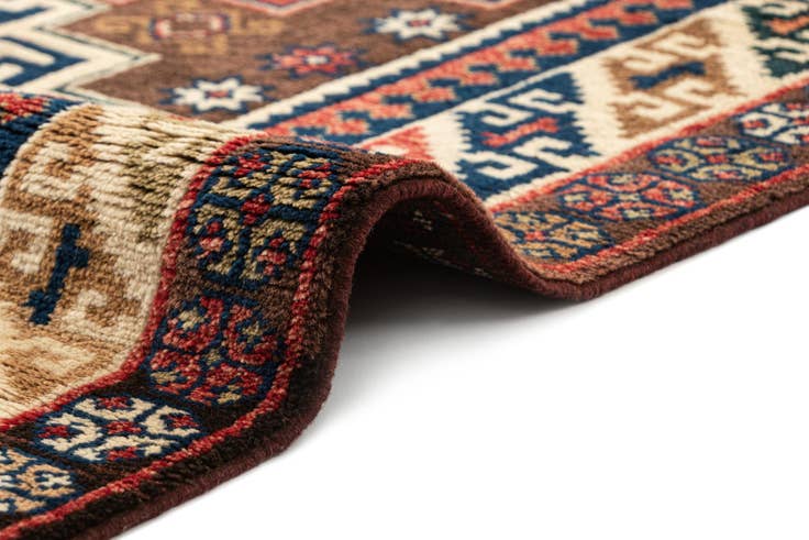 Detail image of 4' x 5' 5 Hand Knotted Balouch Oriental Wool Rug