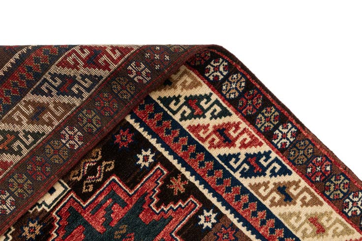 Detail image of 4' x 5' 5 Hand Knotted Balouch Oriental Wool Rug