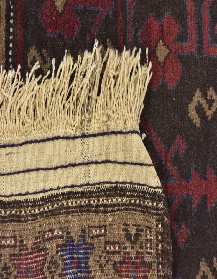 Detail image of 2' 6 x 4' 8 Hand Knotted Balouch Persian Wool Rug