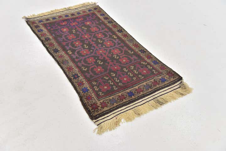 2' 6 x 4' 8 Hand Knotted Balouch Persian Wool Rug