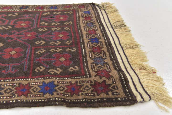 2' 6 x 4' 8 Hand Knotted Balouch Persian Wool Rug