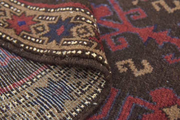 2' 6 x 4' 8 Hand Knotted Balouch Persian Wool Rug