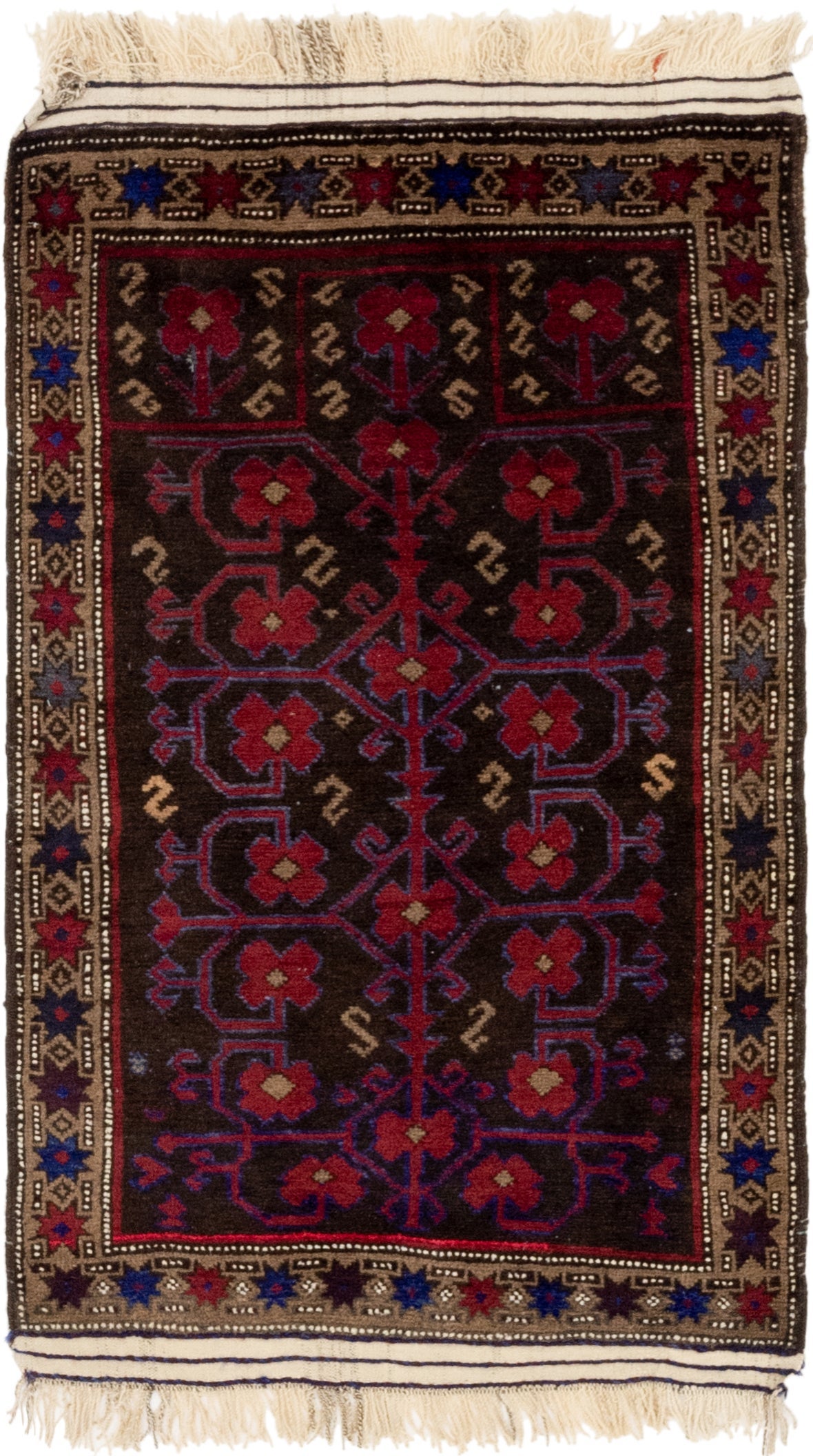 2' 6 x 4' 8 Hand Knotted Balouch Persian Wool Rug