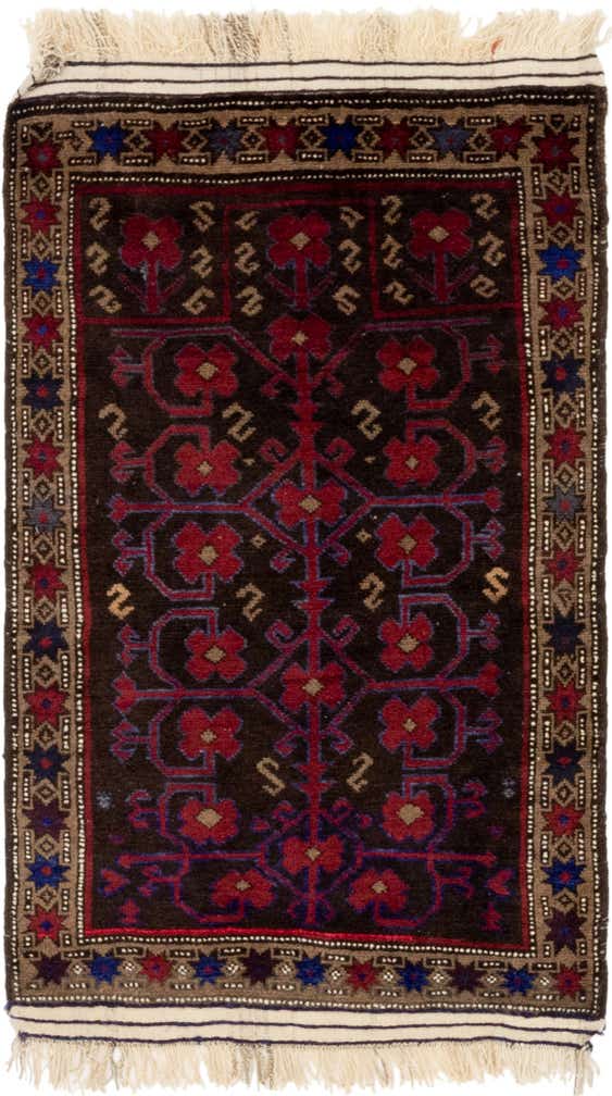 2' 6 x 4' 8 Hand Knotted Balouch Persian Wool Rug