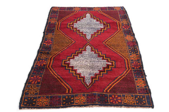 3' x 4' 10 Hand Knotted Balouch Persian Wool Rug