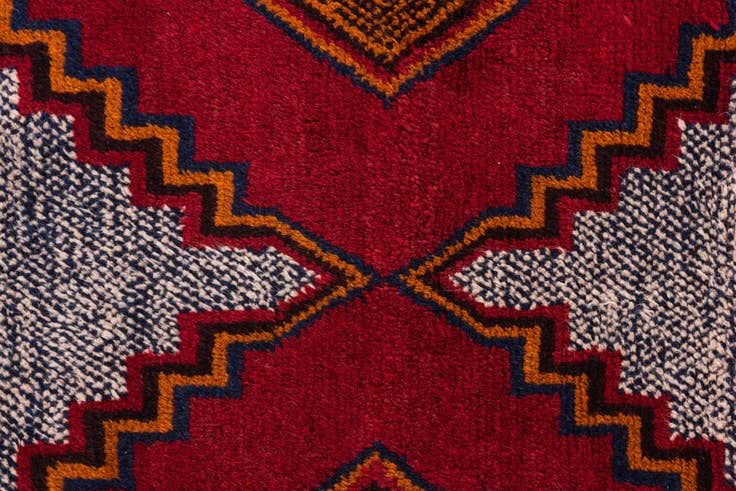 Detail image of 3' x 4' 10 Hand Knotted Balouch Persian Wool Rug