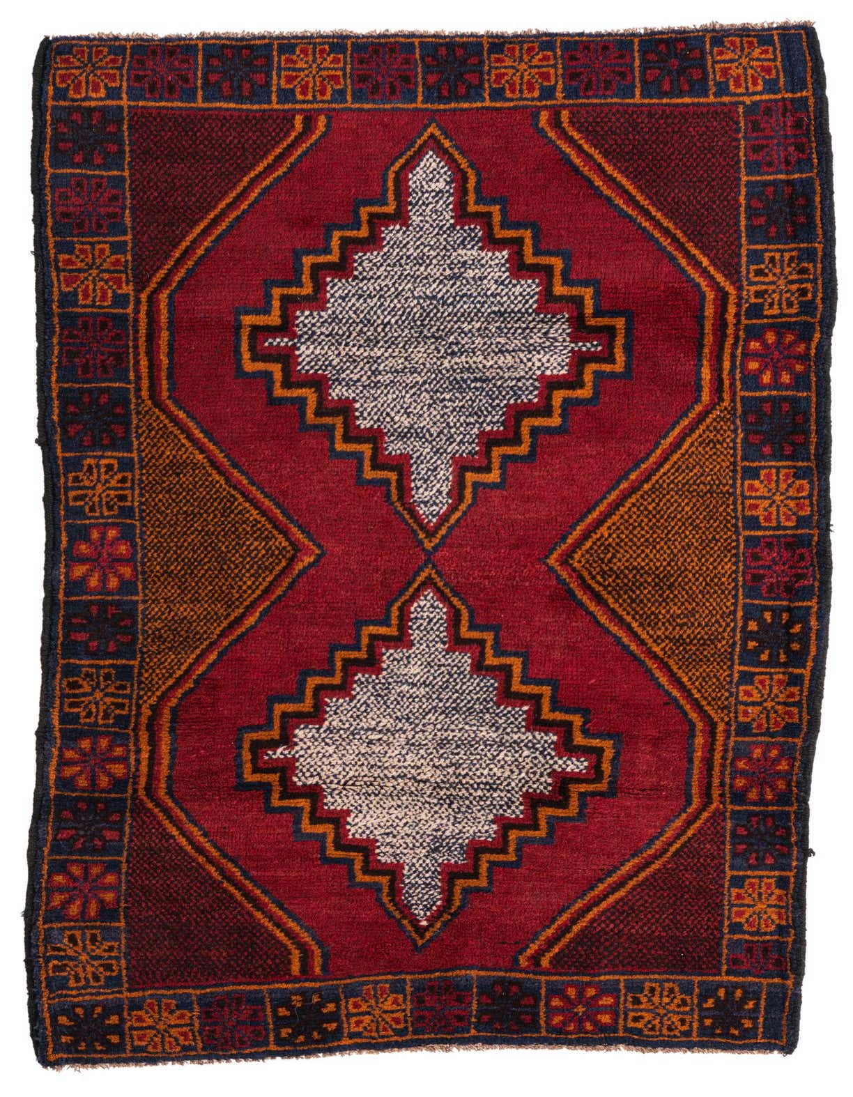 3' x 4' 10 Hand Knotted Balouch Persian Wool Rug