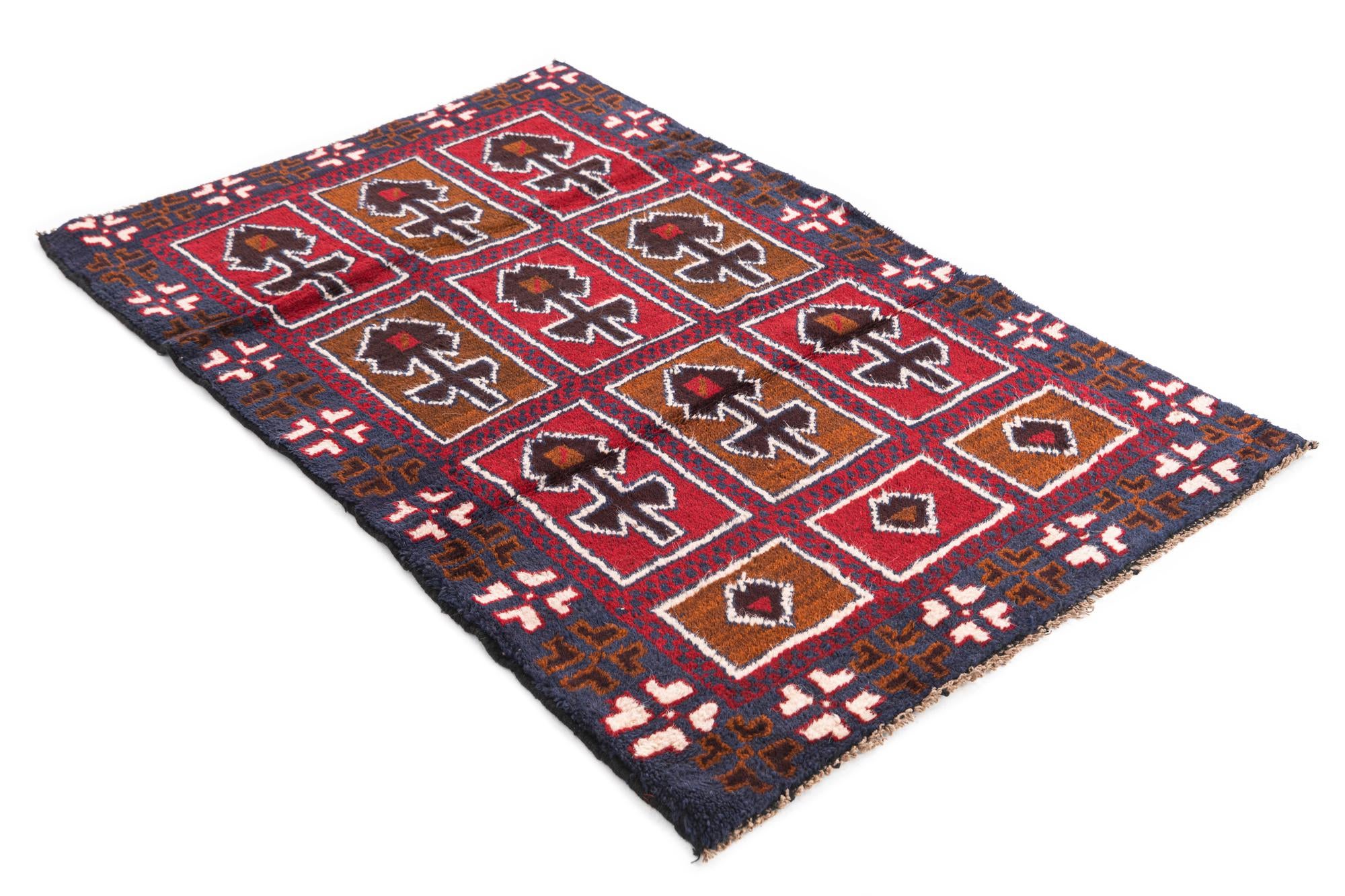 2' 10 x 4' 6 Hand Knotted Balouch Persian Wool Rug