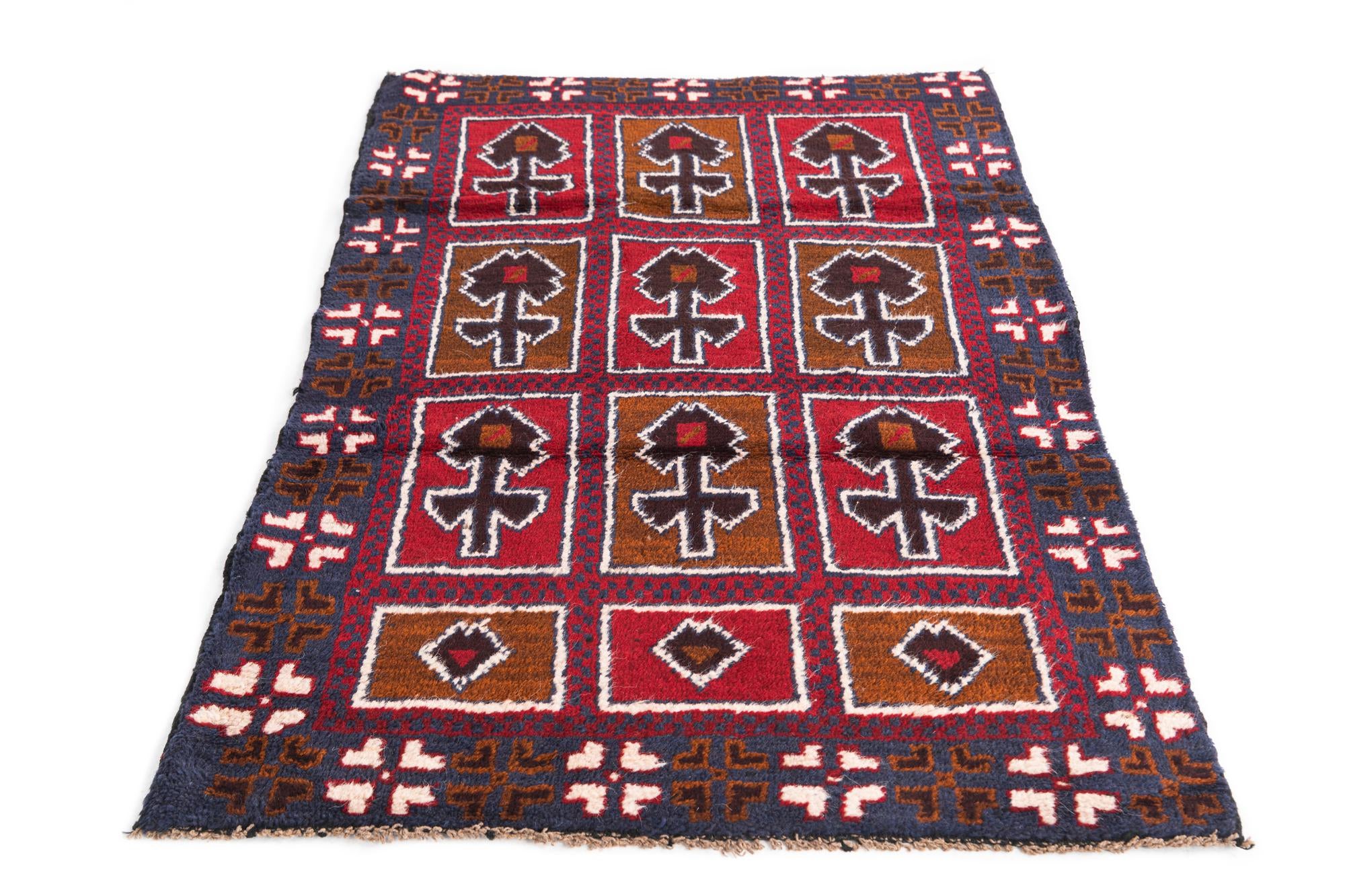 2' 10 x 4' 6 Hand Knotted Balouch Persian Wool Rug