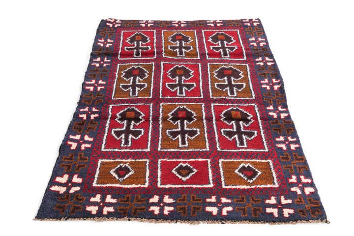 2' 10 x 4' 6 Hand Knotted Balouch Persian Wool Rug