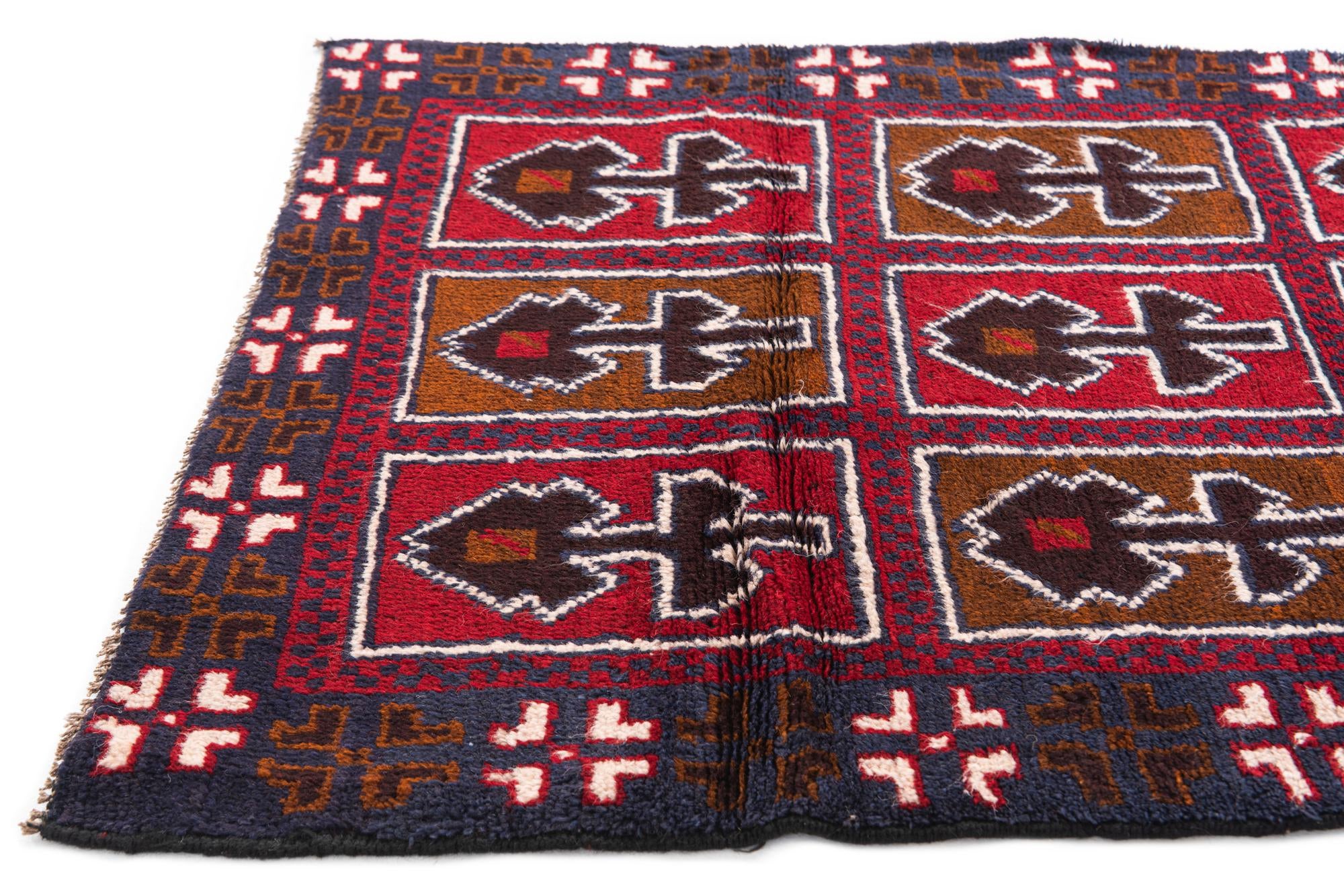 2' 10 x 4' 6 Hand Knotted Balouch Persian Wool Rug