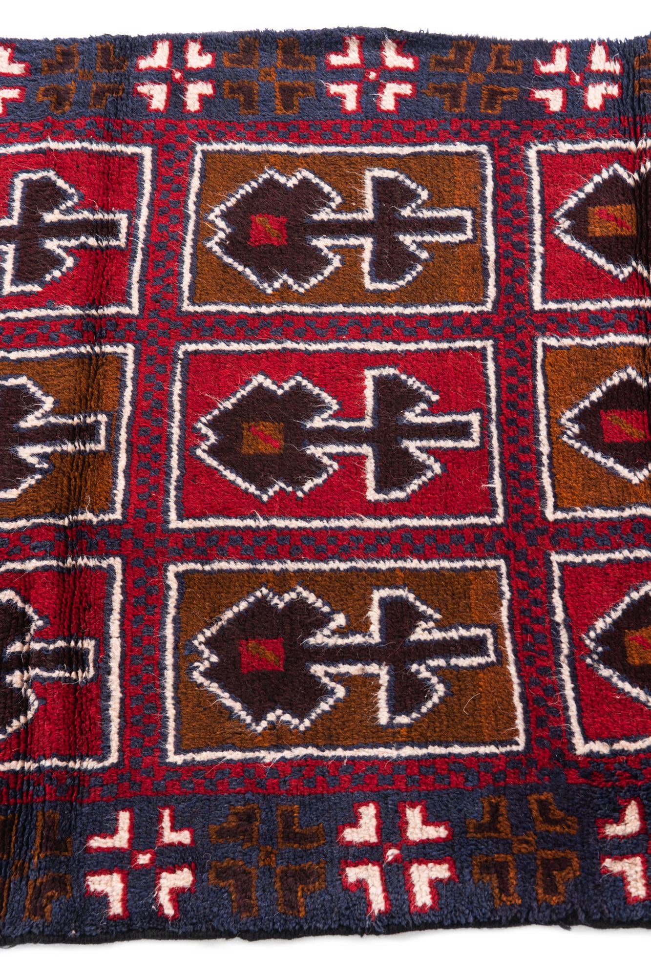 2' 10 x 4' 6 Hand Knotted Balouch Persian Wool Rug