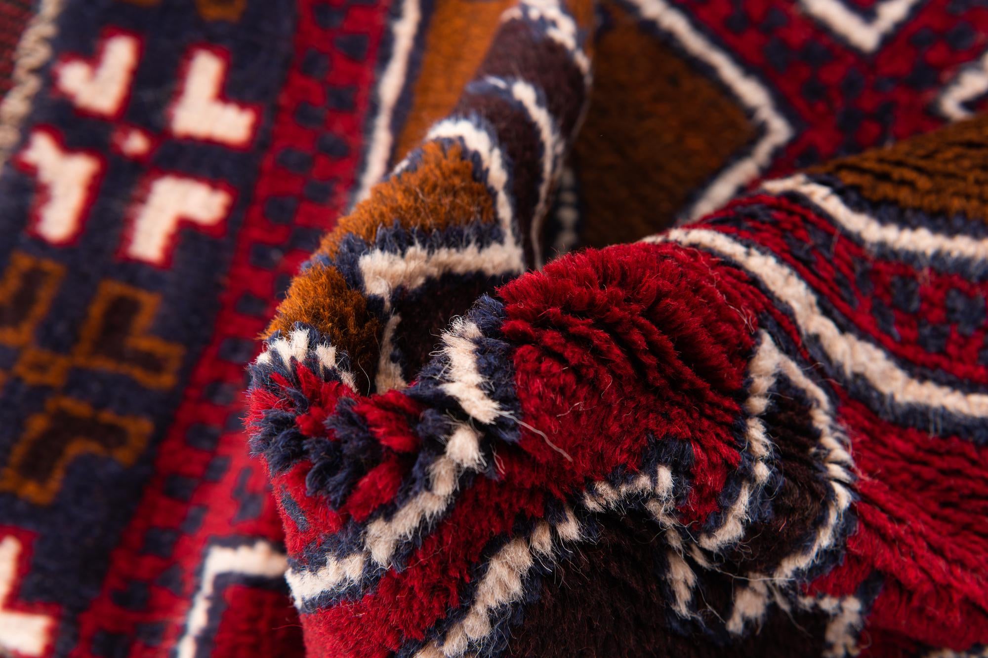 2' 10 x 4' 6 Hand Knotted Balouch Persian Wool Rug