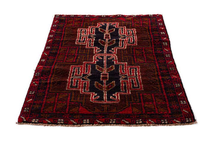 2' 9 x 4' 10 Hand Knotted Balouch Persian Wool Rug