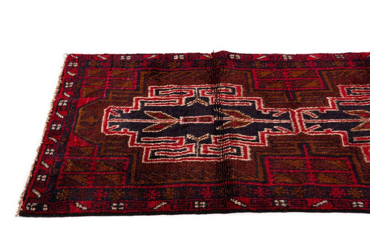 Detail image of 2' 9 x 4' 10 Hand Knotted Balouch Persian Wool Rug