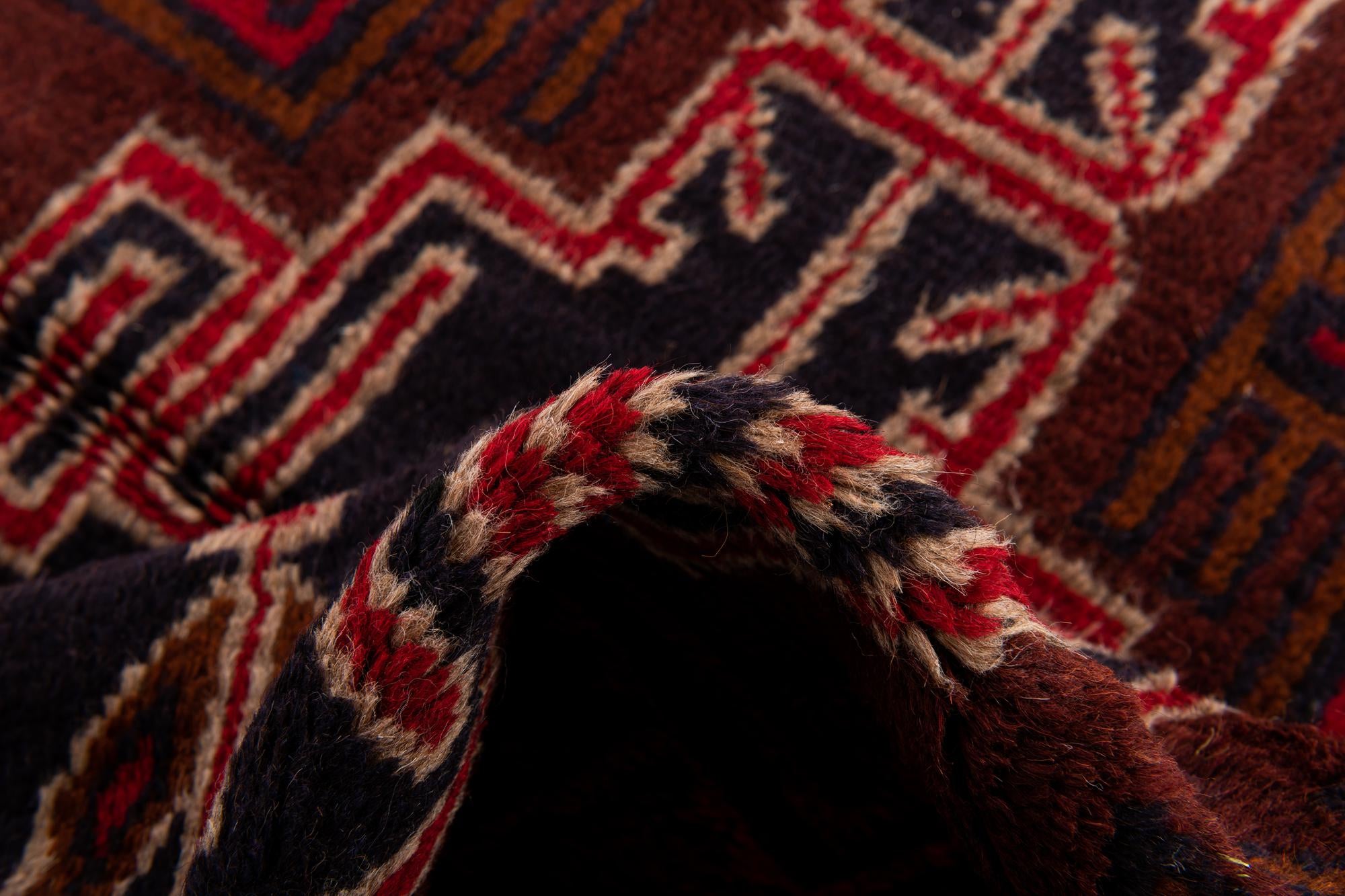 2' 9 x 4' 10 Hand Knotted Balouch Persian Wool Rug