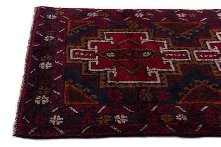 3' x 4' 8 Hand Knotted Balouch Persian Wool Rug