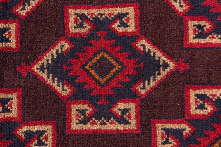 2' 9 x 4' 7 Hand Knotted Balouch Persian Wool Rug