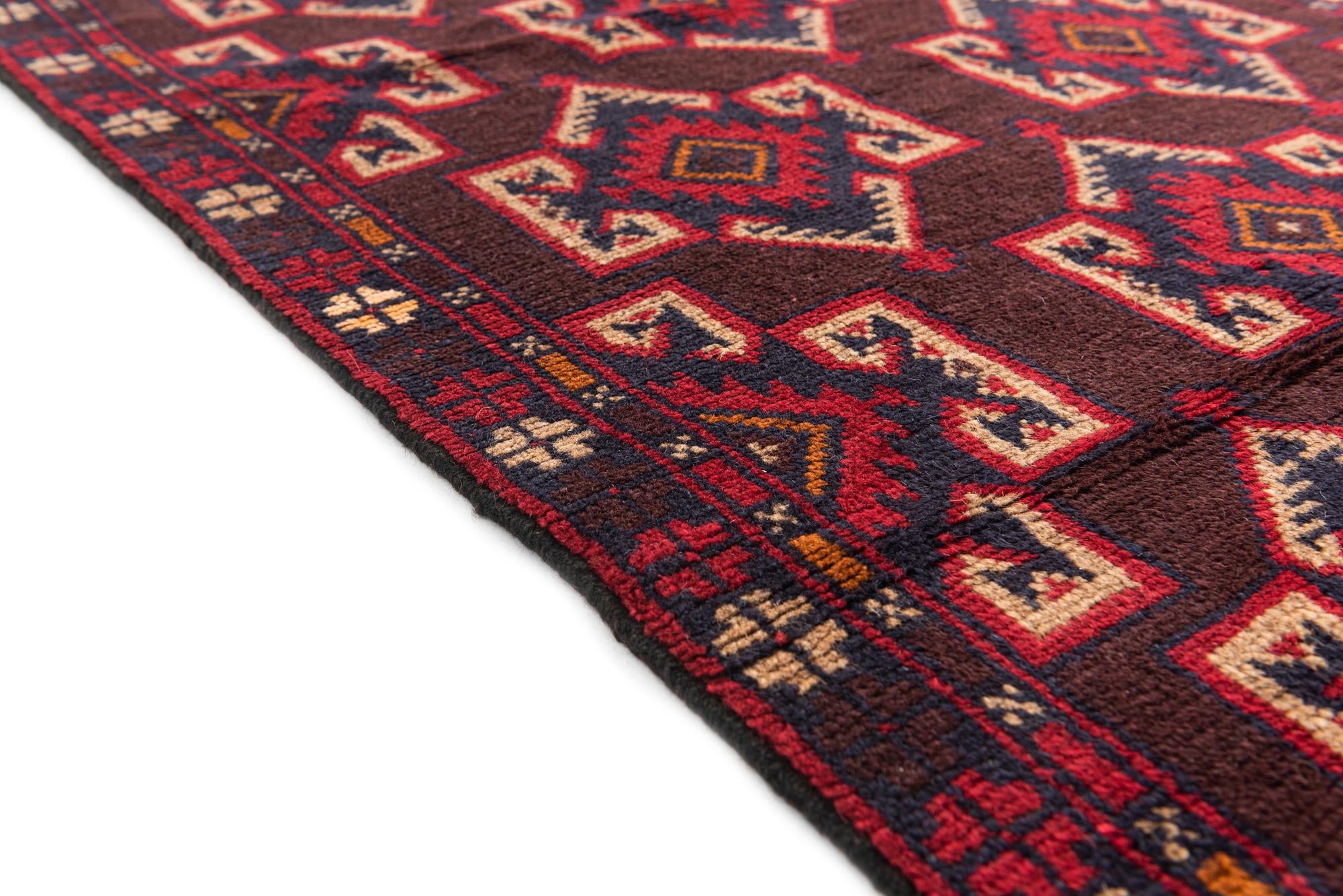 2' 9 x 4' 7 Hand Knotted Balouch Persian Wool Rug