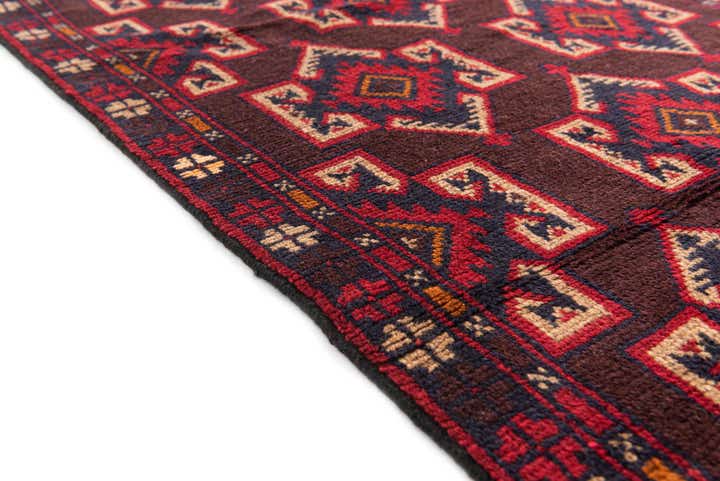 2' 9 x 4' 7 Hand Knotted Balouch Persian Wool Rug