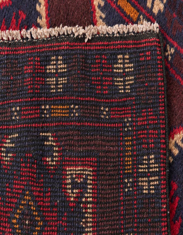 Detail image of 2' 9 x 4' 7  Hand Knotted Balouch Persian Wool Rug