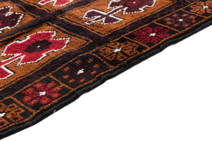 Detail image of 3' x 4' 6 Hand Knotted Balouch Persian Wool Rug