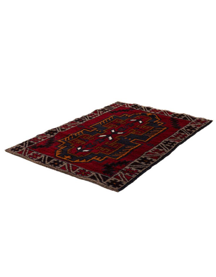 Detail image of 3' x 4' 5 Hand Knotted Balouch Persian Wool Rug