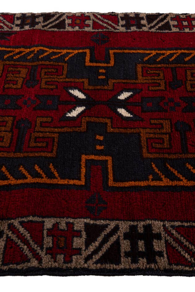 Detail image of 3' x 4' 5 Hand Knotted Balouch Persian Wool Rug