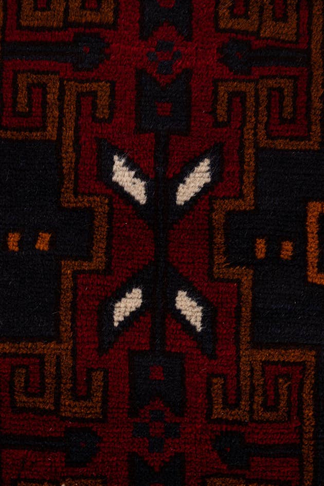 Detail image of 3' x 4' 5 Hand Knotted Balouch Persian Wool Rug