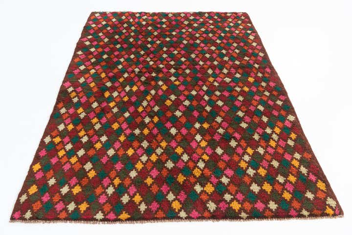 4' 10 x 6' 8 Hand Knotted Balouch Wool Rug