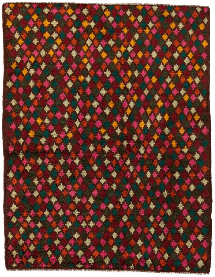 Detail image of 4' 10 x 6' 8 Hand Knotted Balouch Wool Rug