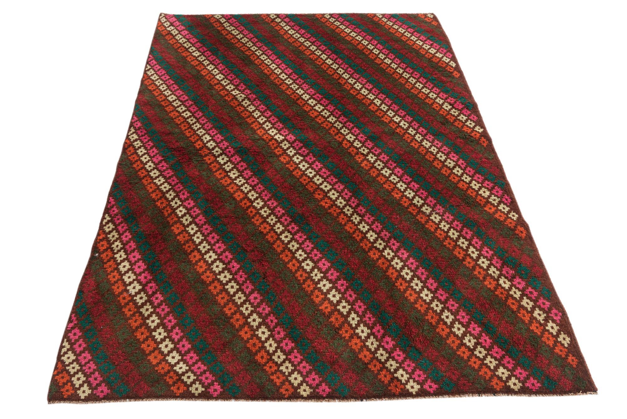4' 10 x 6' 6 Hand Knotted Balouch Wool Rug