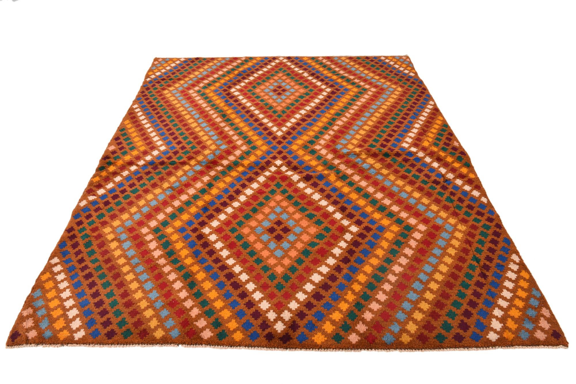 6' 2 x 8' 3 Hand Knotted Balouch Wool Rug