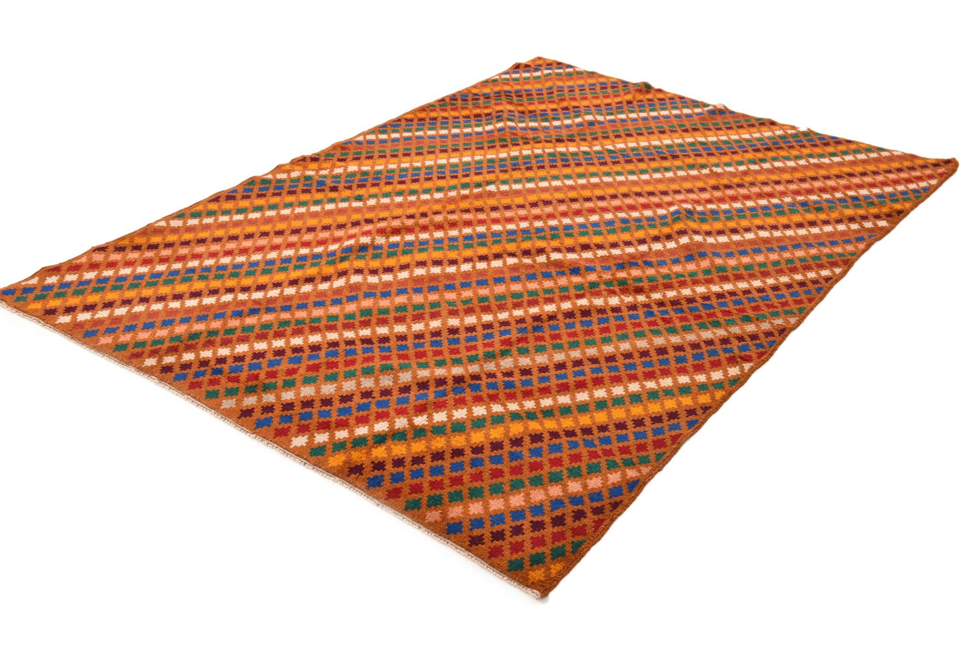 5' 6 x 8' Hand Knotted Balouch Wool Rug