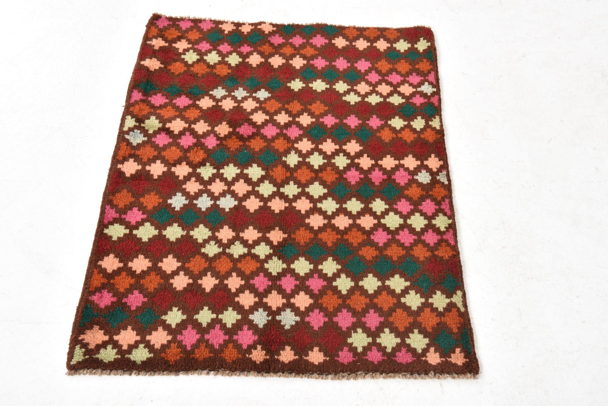 2' 3 x 3' Hand Knotted Balouch Wool Rug