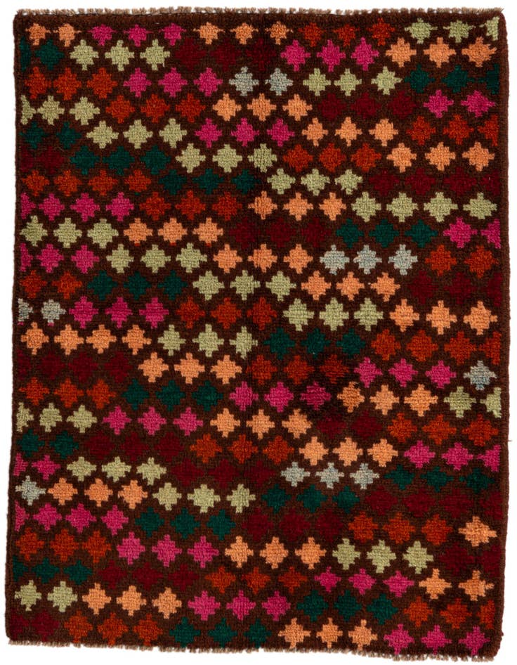 Detail image of 2' 3 x 3' Hand Knotted Balouch Wool Rug